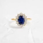 Latest Fine Jewelry 10k/14k/18k Solid Gold Blue Sapphire Engagement Ring for Women Available at Affordable Price