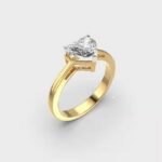 High-Demand 1 Carat Heart Solitaire Diamond Engagement Wedding Ring 10k/14k/18k Gold Lab-Grown for Export Sale