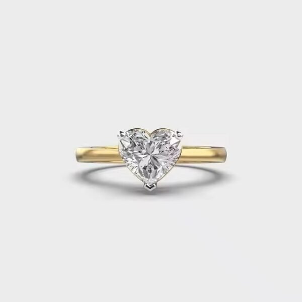 Heart Solitaire Diamond Engagement Ring
