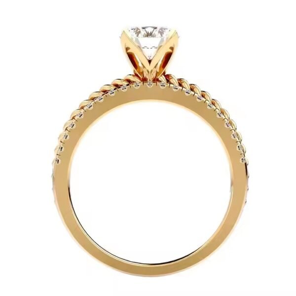 Luxury Wedding Ring Full Diamond Fine Jewelry Round Cut Engagement Ring for Worldwide Export from Indian Supplier