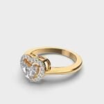 high Quality Lab Grown Diamond Ring 10k/14k/18k Solid Gold Heart Cut Original Moissanite Ring for Women Gift