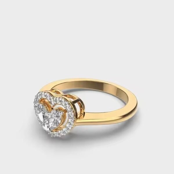 high Quality Lab Grown Diamond Ring 10k/14k/18k Solid Gold Heart Cut Original Moissanite Ring for Women Gift