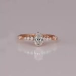 Best Quality Lab Grown Diamond Engagement Ring 10K/14K/18K Rose Gold Handmade Design Trendy Style for Women for Parties and Gift
