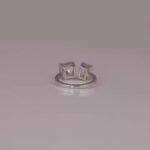 IGI Certified Solid Gold Engagement Ring With Ascher and Emerald Cut Custom Design 10K Lab Grown Pink Diamond Gold Plated