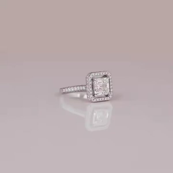 Ascher Cut Lab Grown Diamond Ring