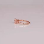 Luxury Rose Gold Plated Engagement Ring Radiant Cut Lab Grown Diamond Classic Custom Design for Birthday Surprise gift