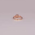 Luxury Rose Gold Plated Engagement Ring Radiant Cut Lab Grown Diamond Classic Custom Design for Birthday Surprise gift