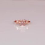 Luxury Rose Gold Plated Engagement Ring Radiant Cut Lab Grown Diamond Classic Custom Design for Birthday Surprise gift