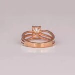 Rose Gold Plated Shank Engagement Ring Hidden with Radiant Cut Lab Grown Diamond Perfect Birthday Gift for Women