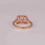 Lab Grown Emerald Cut Diamond Ring 18K Rose Gold Plated Latest New Style Engagement & Wedding Ring Gift for Women