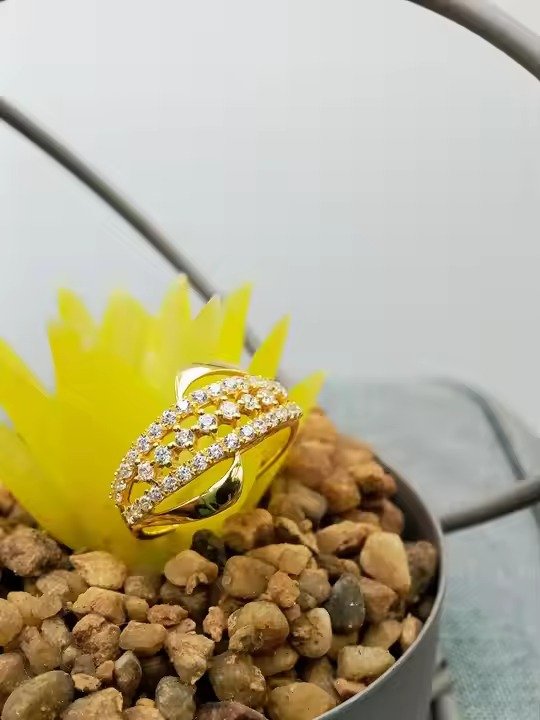 Custom Fancy Solitaire Engagement Wedding Ring VVS Moissanite Diamond 10k / 14k/ 18k Gold Trendy Party ring Gift