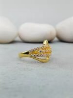 Custom Fancy Solitaire Engagement Wedding Ring VVS Moissanite Diamond 10k / 14k/ 18k Gold Trendy Party ring Gift