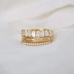 New Classic Lab Grown Round Cut Diamond 10K/ 14K/ 18K Yellow Gold Full Diamond Engagement Ring for Export Sale From India
