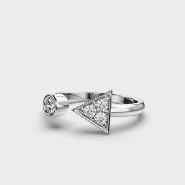 Luxury 10K Solid Gold Moissanite Engagement Ring Custom Design Diamond Ring