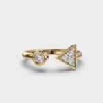 Luxury 10K Solid Gold Moissanite Engagement Ring Custom Design Diamond Ring