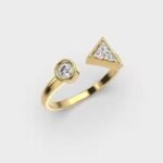 Luxury 10K Solid Gold Moissanite Engagement Ring Custom Design Diamond Ring