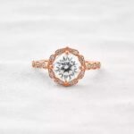 high quality Wedding Ring 1.50 CT Cushion and Cluster Halo Square Cut Original Moissanite Diamond Ring gift for women