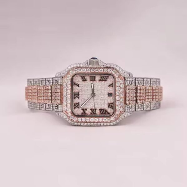 Round Cut Automatic D Colour VVS Diamond Moissanite Watch