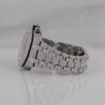 41 MM White Tone Roman dial hip hop Diamond Watch