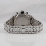 41 MM White Tone Roman dial hip hop Diamond Watch