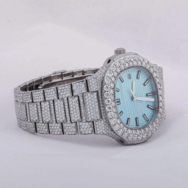New Luxury Trendy Bling Watch for Men Lab Diamond VVS Moissanite Watch