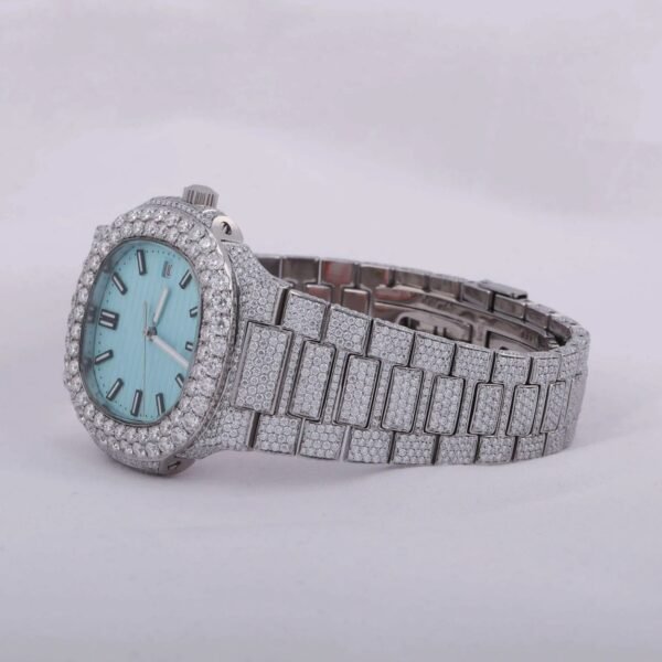 New Luxury Trendy Bling Watch for Men Lab Diamond VVS Moissanite Watch