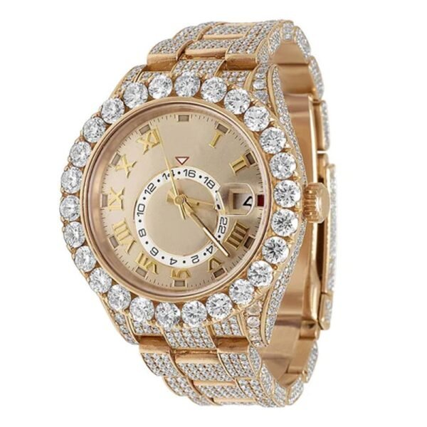 Pass Diamond Tester Full Stunning Yellow Hip Hop Watch