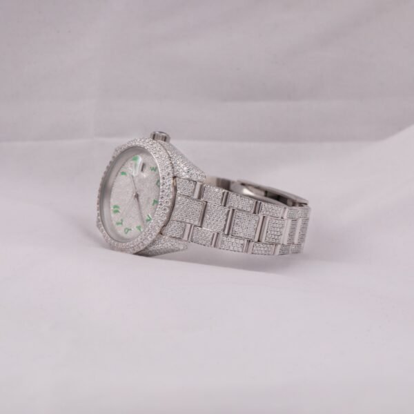 Green Dial Full White Fancy Super Clone Watch