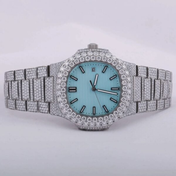 New Luxury Trendy Bling Watch for Men Lab Diamond VVS Moissanite Watch
