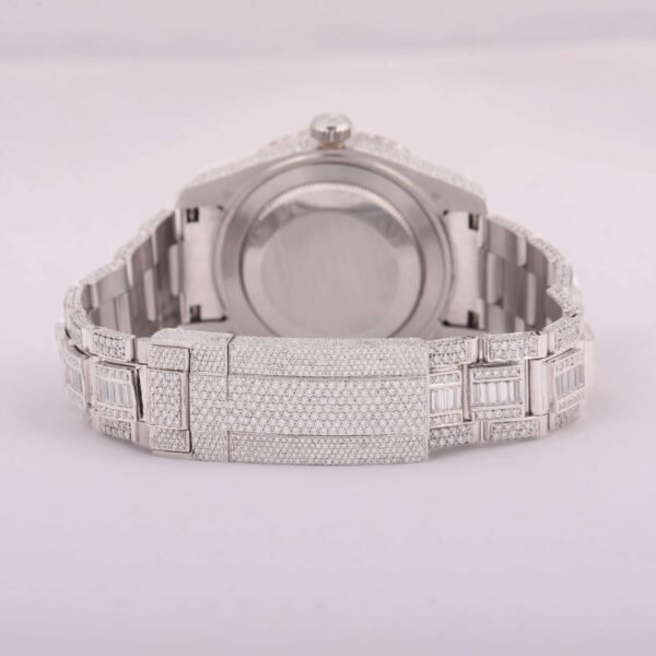 Black Case Baguette Japan Movement Diamond Watch