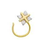 Best Fashion Jewelry 18kt Yellow Gold Diamond Nose Pin for Engagement Wedding or Gift Quality Assured