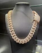 Moissanite Diamond Cuban Link Tennis Chain 4mm 6mm 8mm 10mm Gold Silver Plated Hip Hop Necklace Adjustable Length for Men