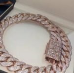 Moissanite Diamond Cuban Link Tennis Chain 4mm 6mm 8mm 10mm Gold Silver Plated Hip Hop Necklace Adjustable Length for Men