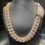 Moissanite Diamond Cuban Link Tennis Chain 4mm 6mm 8mm 10mm Gold Silver Plated Hip Hop Necklace Adjustable Length for Men