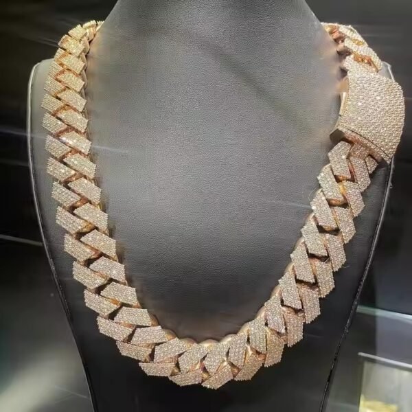Gold Silver Plated Hip Hop Diamond Cuban Link Tennis Chain