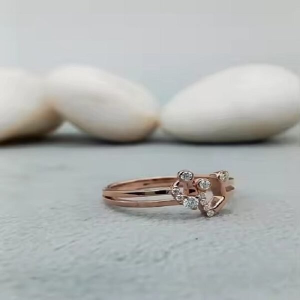 100% Satisfaction Guaranteed Custom Fancy Solitaire Diamond Ring for Engagement Wedding 14k 18k Gold Trendy Diamond Ring