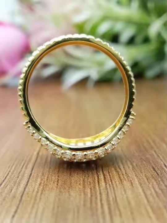 100% Satisfaction Guaranteed unique Solitaire VVS Moissanite Gold 14k 18k Engagement Wedding Ring Trendy 925 Silver Set