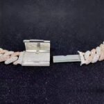 High Quality 18K Rose Gold Solid Diamond Chain VVS Moissanite Cuban Chain for Men Fine Jewelry Gift for Men