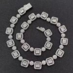 Latest High-Demand Silver Moissanite Diamond Cuban Chain White and Yellow Gold Materials for Wedding and Party Occasions