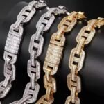 Custom 14k 18k Yellow Gold Plated Premium Quality Link Chain VVS Moissanite Diamond Iced Hip Hop Style Cuban Chain for Men Women