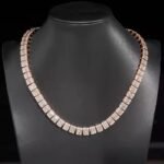 Luxury Jewelry New Design 925 Sterling Silver Hip Hop Chain Iced Out Round and Baguette Cut VVS Moissanite Cuban Link Chain