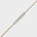 Squad Diamond Bracelet Tennis Classic Simple Unique Design Real Diamond Studded Bangle Bracelet in 18K Yellow Gold