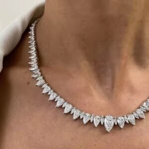 Luxury Fully Silver Yellow Gold Diamond Chain