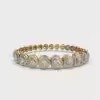 Hearts Shape Diamond Tennis Bracelet Minimalist Gold Stackable Bracelet Romantic Anniversary Gift for Wife for Parties
