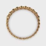 Hearts Shape Diamond Tennis Bracelet Minimalist Gold Stackable Bracelet Romantic Anniversary Gift for Wife for Parties