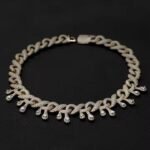 Trendy Lab Customized Luxury Yellow Gold Cuban Link Chain Moissanite Diamond Hip-Hop Jewelry Best Gift for Men