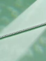 Top Quality Tennis Bracelet, Diamond Bracelet, Bridal, Linked with VVS Silver Plated 18k White Gold Chain. Gift for Her