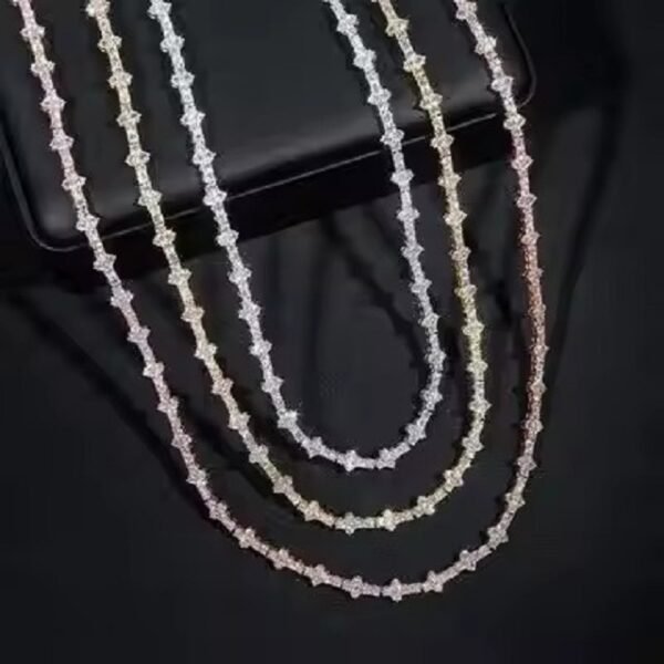 Cuban Link Tennis Chain 4mm 6mm 8mm 10mm Gold Silver Plated Hip Hop Necklace for Men and women