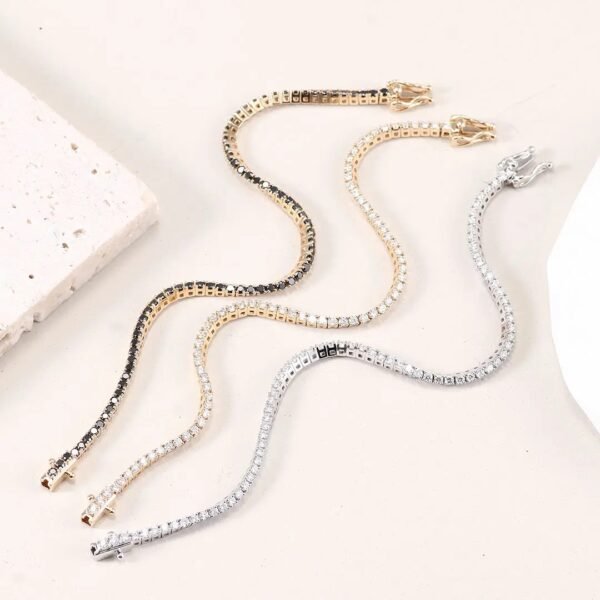 IGI Certified Top Quality Moissanite Tennis Chain 925 Sterling gold 14K Bracelet Zirconia Tennis Bracelets