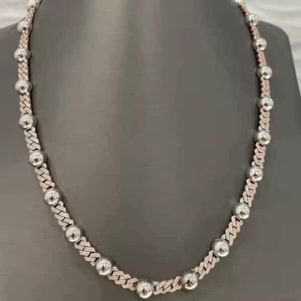 Latest Round Shape Diamond Cuban Link Chain